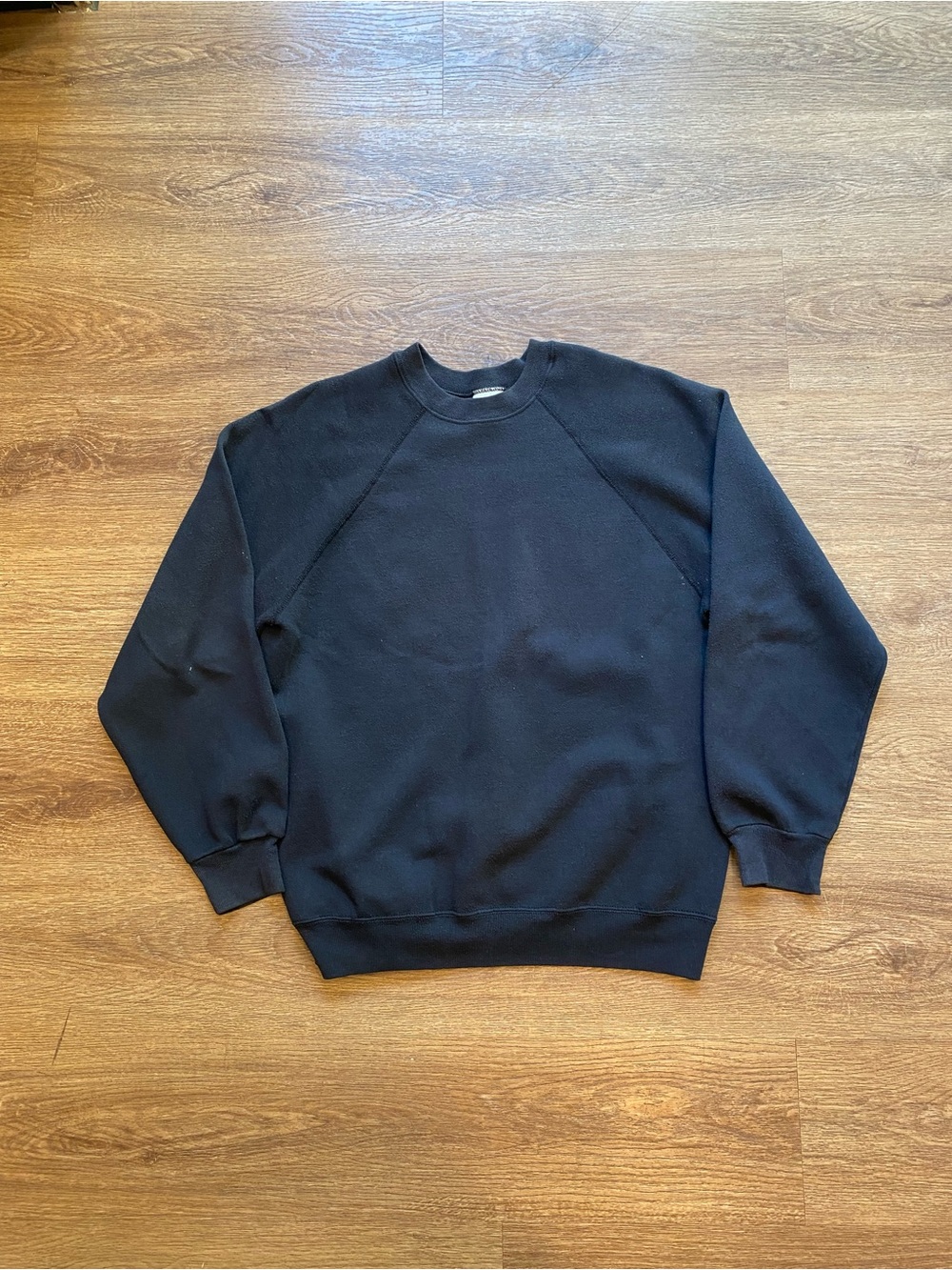 Vintage Tultex Black Men's Crewneck Sweatshirt